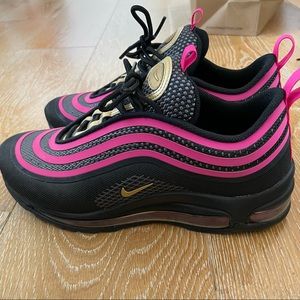 Nike Air Max 97s- neon pink and black sz7.5